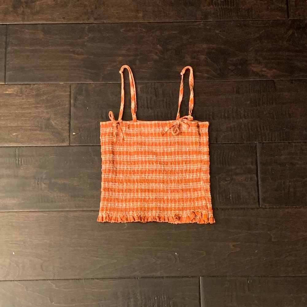 Burnt Orange Ribbed Tank